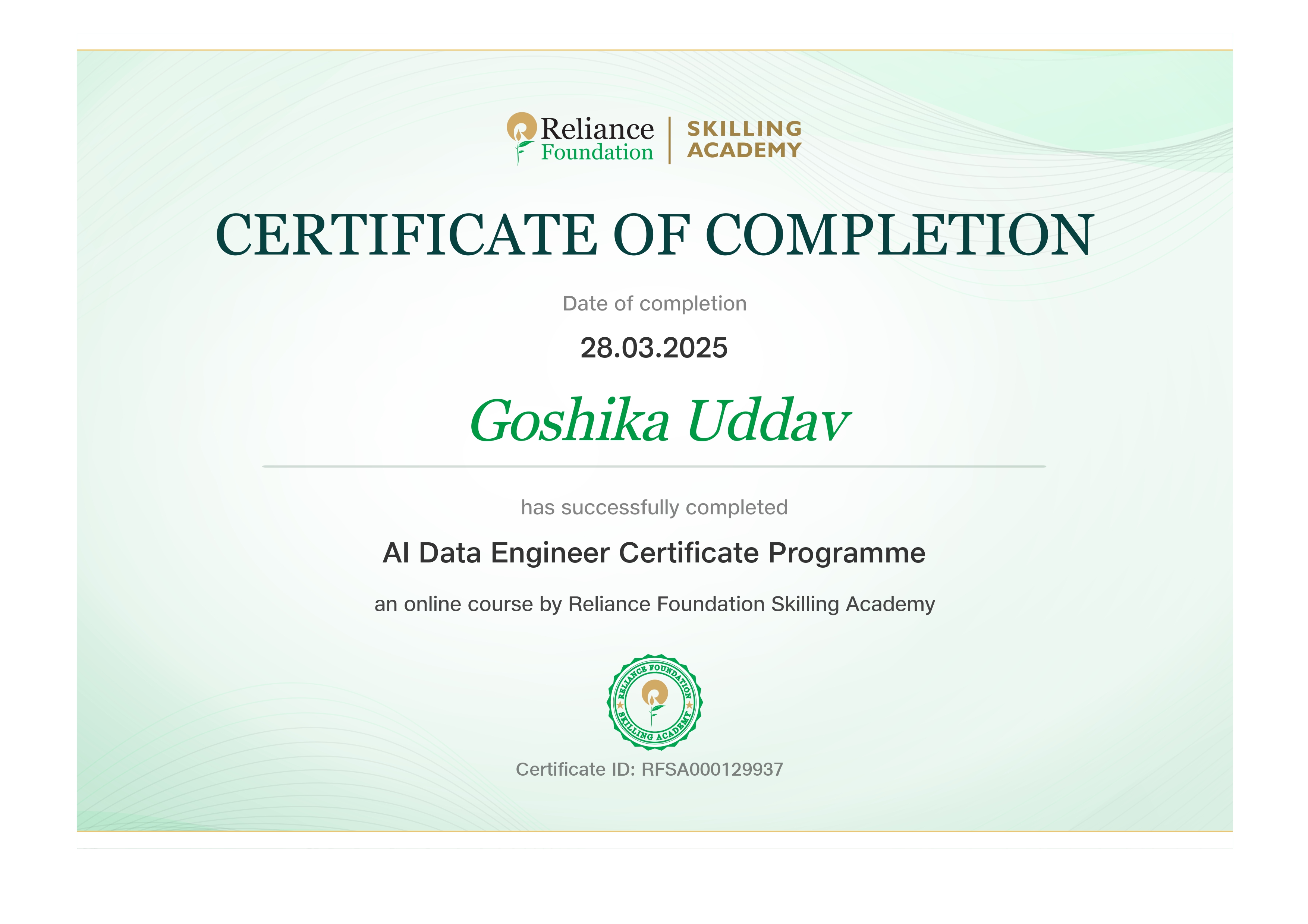 Certificate